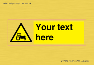 Custom warning farm machinery